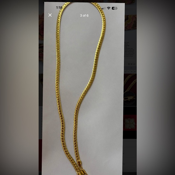 18K Gold plated 60 Cm /24 In Chain Necklace - Picture 5 of 5